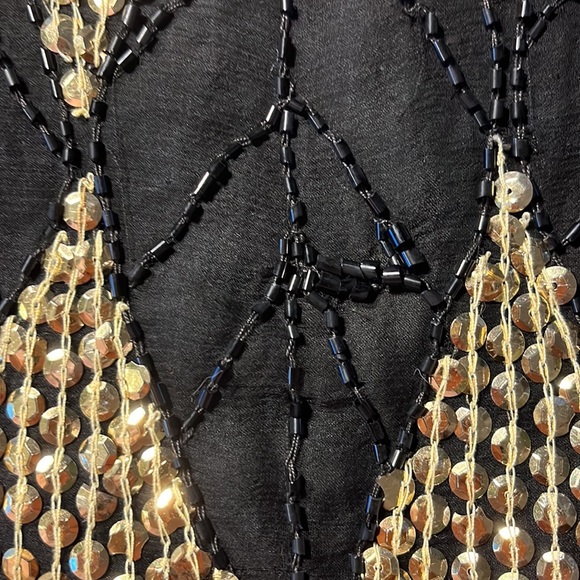 vintage 80s Gunit bead & sequin silk top - Picture 6 of 6